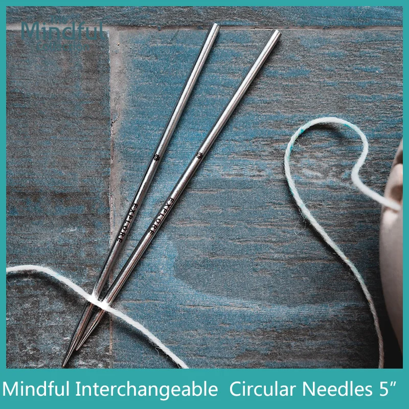1 قطعة Knitters Pride Mindful 5 "إبرة دائرية قابلة للتبديل