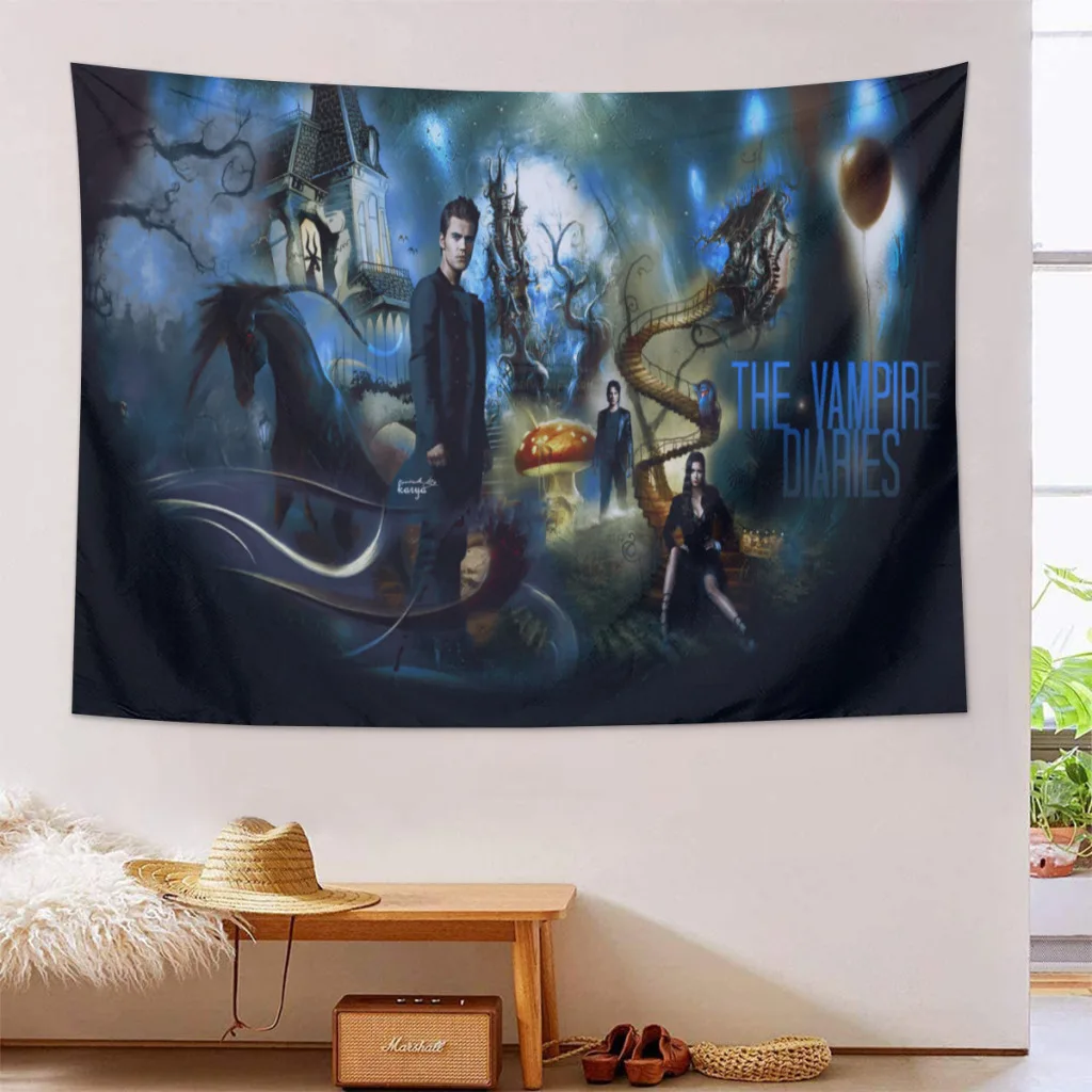 

Home Decoration Tapestry Hot TV The Vampire Diaries Tapestry Wall Art Tapestries Room Decors