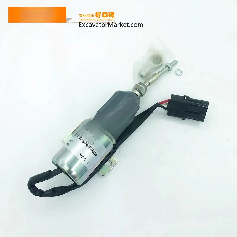 For Yuchai YC85 135 Flameout Solenoid Valve Switch Oil Stop Solenoid Valve 6108-1115030 Excavator Accessories High Quality