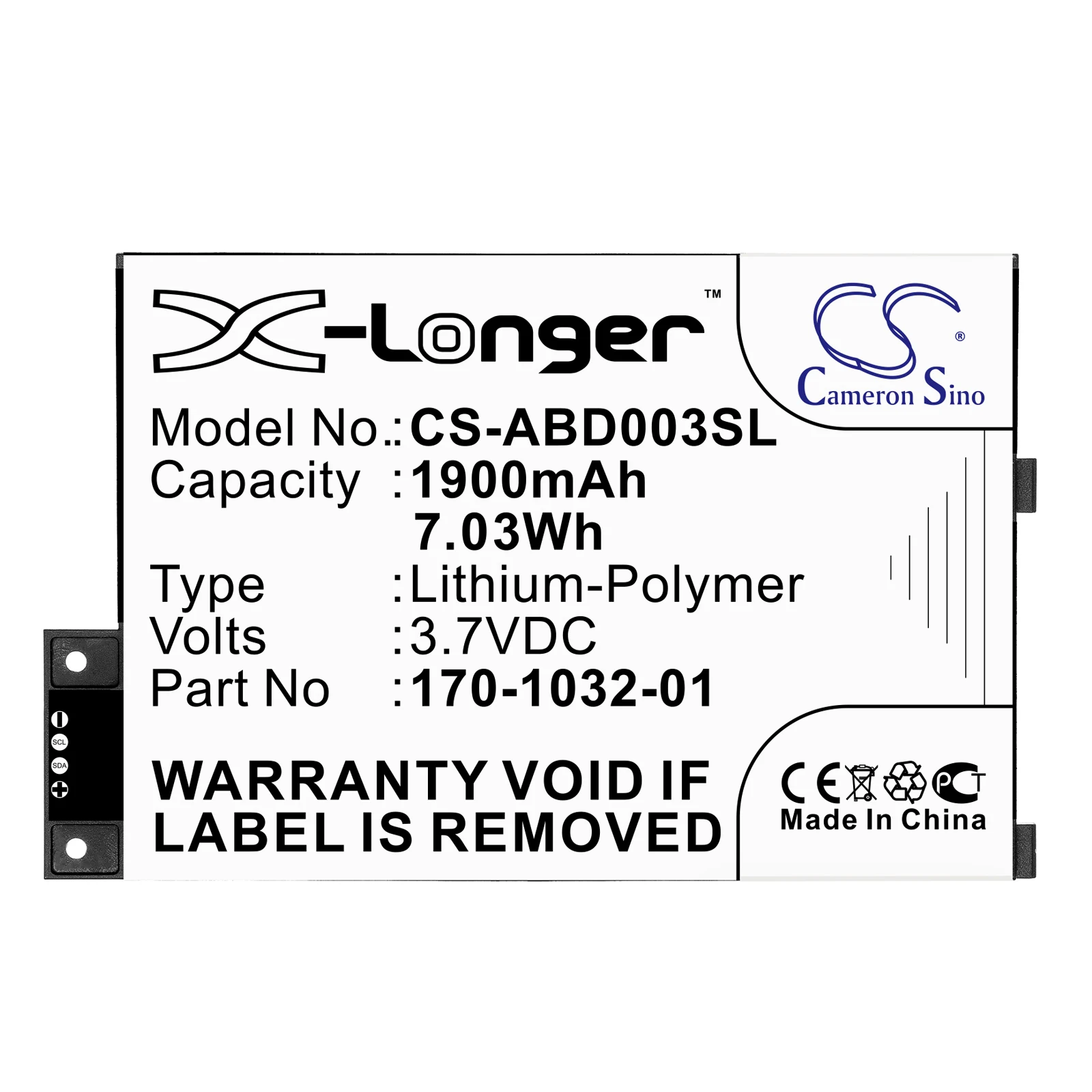 

Li-Polymer E-book, E-reader Battery for Amazon,3.7v,1900mAh,Kindle 3,Kindle III,S11GTSF01A,GP-S10-346392-0100,170-1032-01