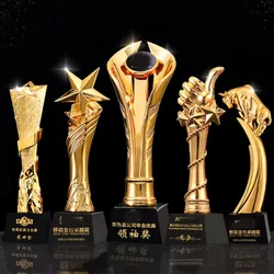 Resin Trophy Custom Champion, Gold, Silver, Bronze, Five-Pointed Star, Thumbs up, Creative, High-end, Honest, Annual