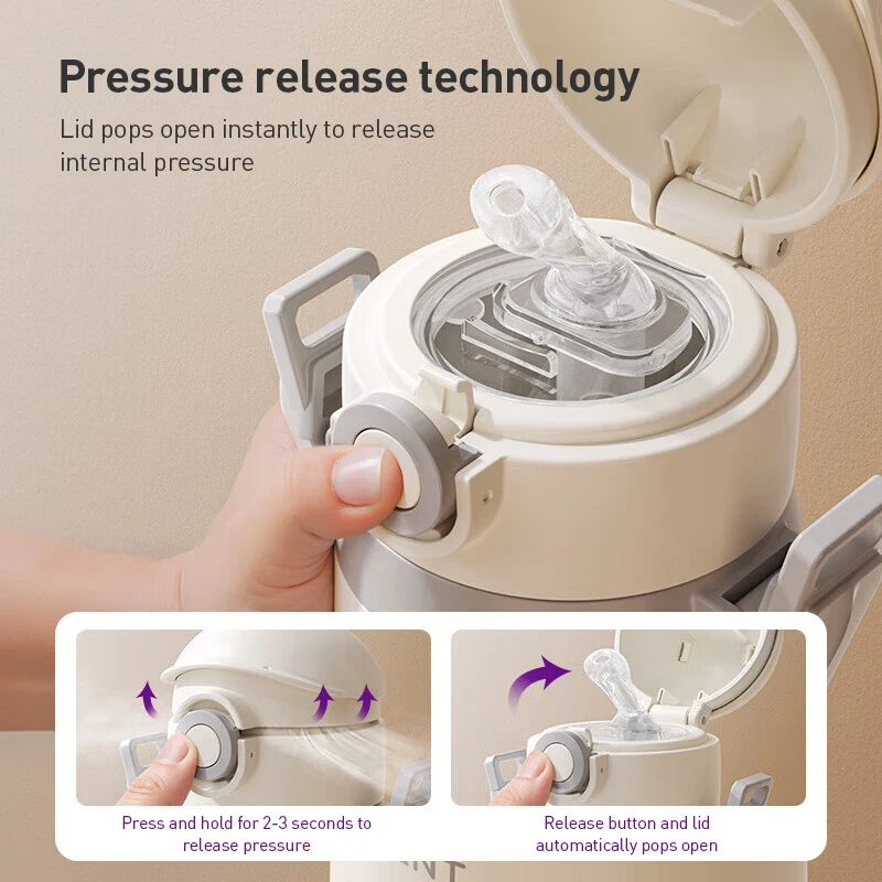 Philips Kids' Insulated Carrier Bottle 500ML thermos cup Portable thermos cup with straps 316 Stainless Steel image 3