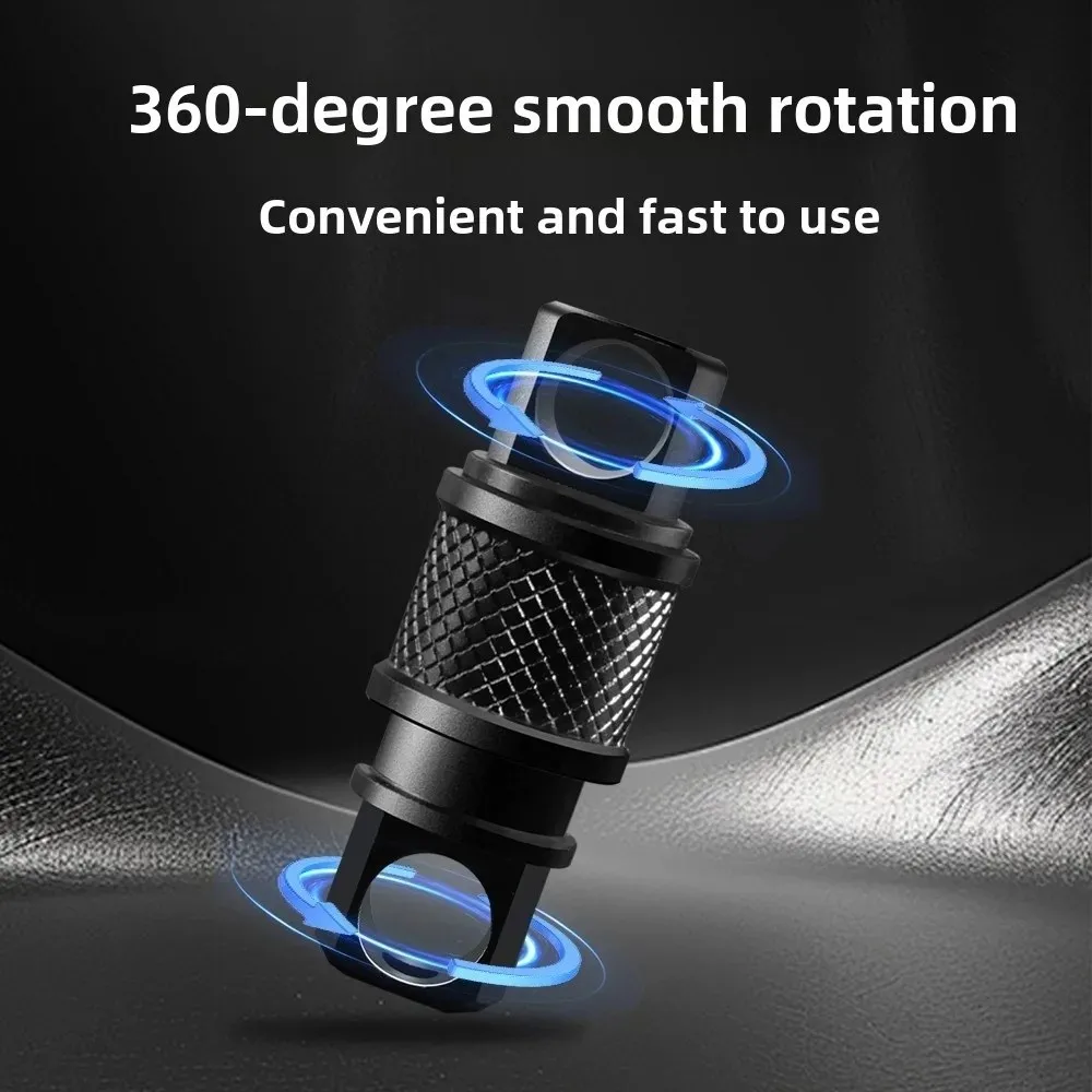 Double Headed Quick Release Keychain 360° Rotation Retractable Clip Pull Apart Buckle Mini Aluminum Alloy Detachable Keychain