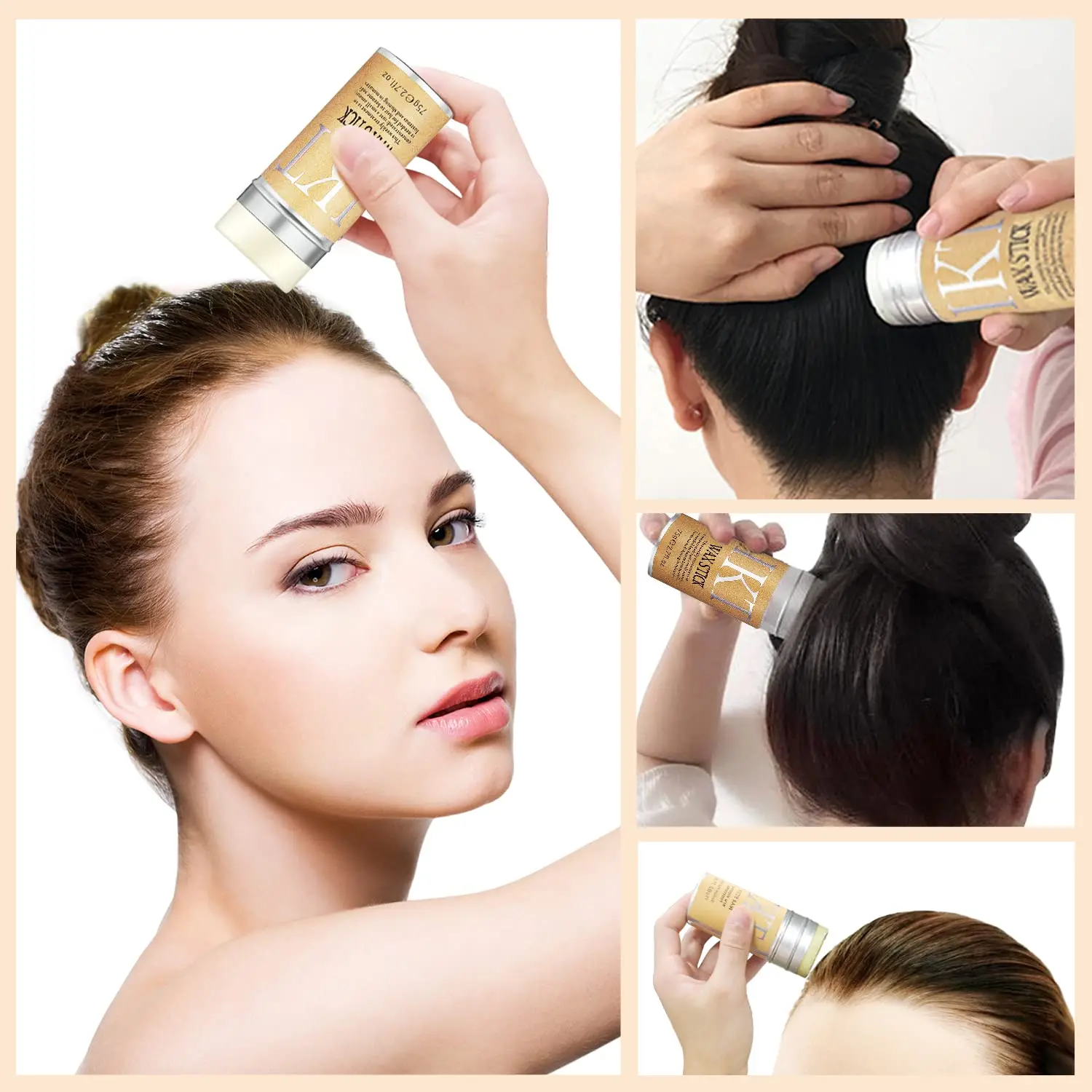 Wax Styling Stick for Non-Greasy Hair Pomade with Strong Hold, Floral Scent - For Hair - 5PCS