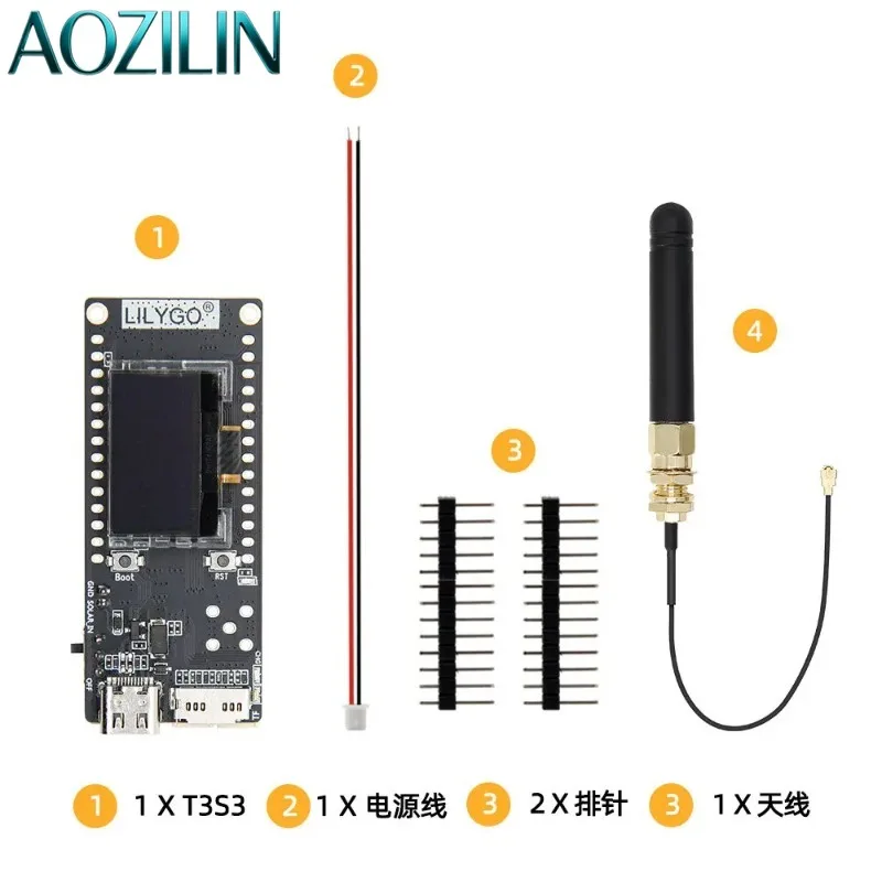 AOZILIN T3‑S3 V1.3 LoRa32 ESP32‑S3 FH4R Board, WiFi BT Module, Long Range Arduino Compatible IoT Maker DIY Project