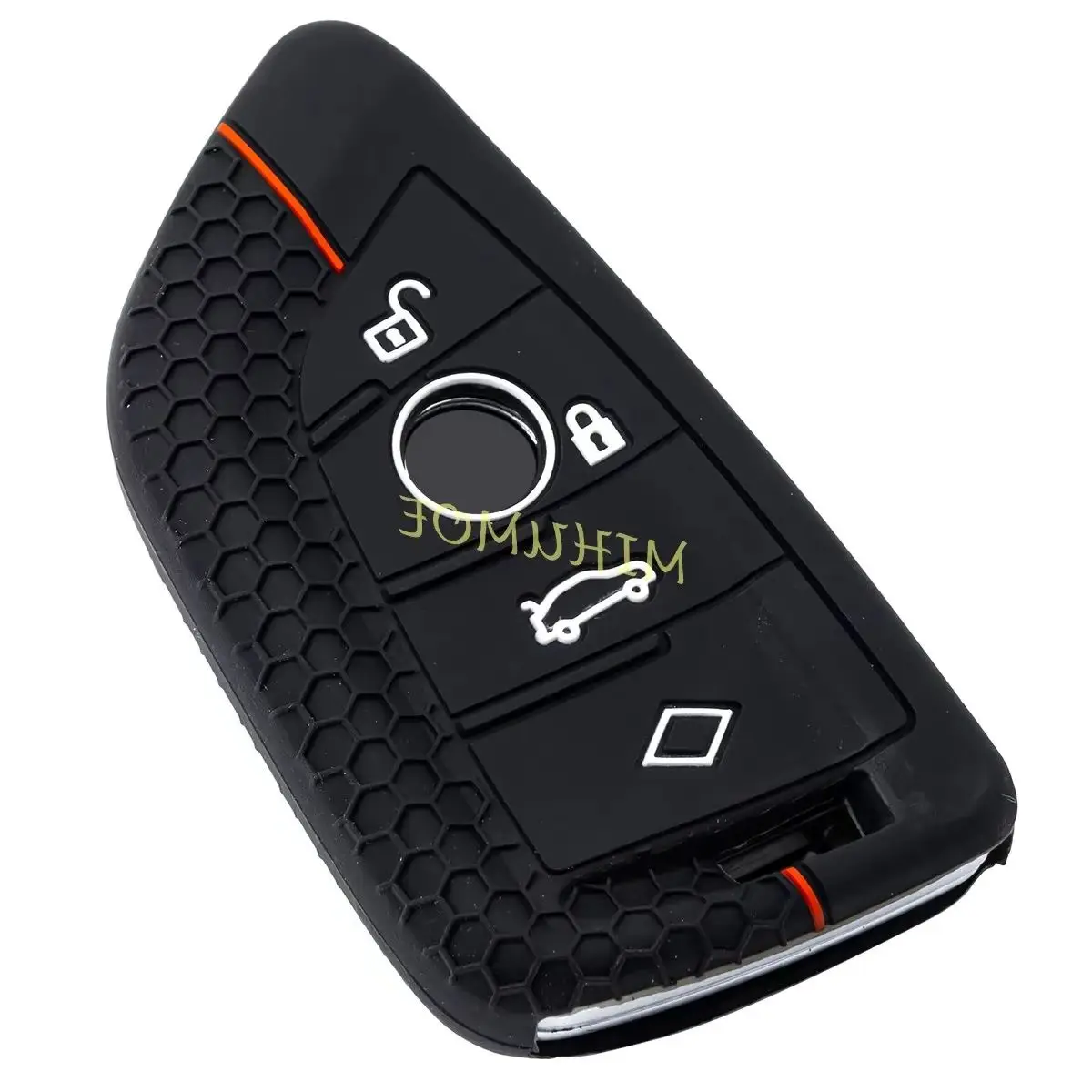 Silicone Key Case Cover Shell For BMW 3 5 7 Series X1 X3 X4 X5 X6 F15 F16 G30 G11 F48 Remote Car Keychain Accessories 4 Buttons
