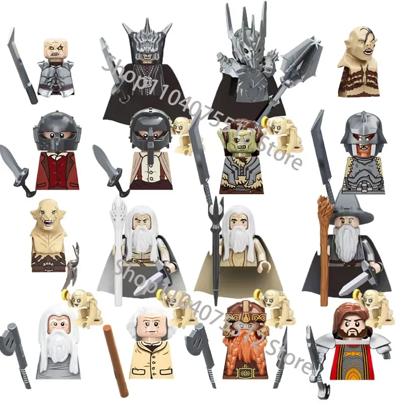 New Lord Rings Cartoon Model Bricks Middle Ages Elves Orcs Army Dwarf Mini Compatible Action Figures Building Blocks Toys Gifts