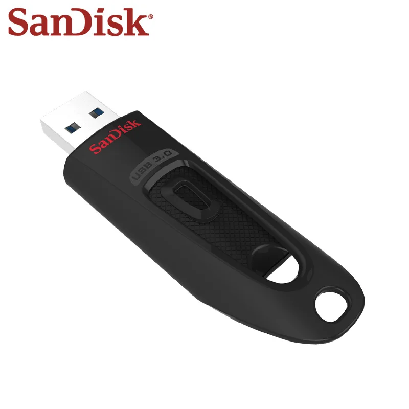 SanDisk USB 3.0 CZ48, Pen Drive kecepatan tinggi hitam USB 128, Flash memori 16GB 32GB 64GB 256GB 512GB 130MB/dtk