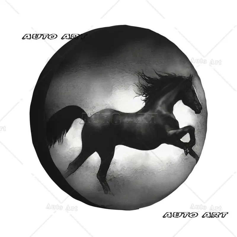 

Running Horse Spare Tire Cover for Animal Car Wheel Protectors Cover for Truck Camping Travel Universal