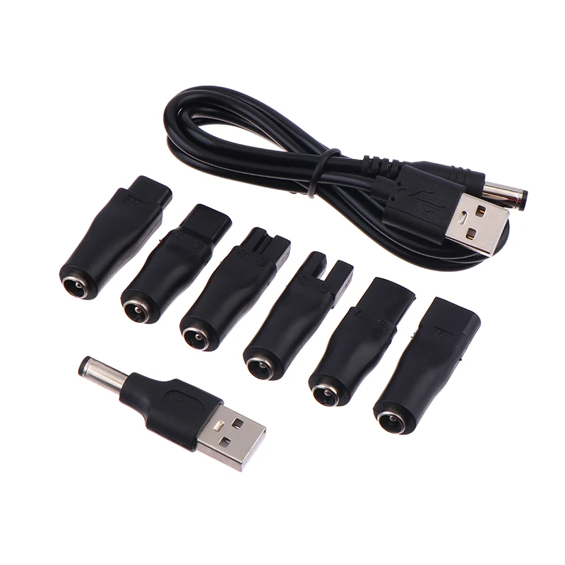 【1/6/7/8PCS Replacement Power Cord 5V Charger USB Adapter For All Kinds Of Electric Hair Clippers Beard Trimmers Shavers】
