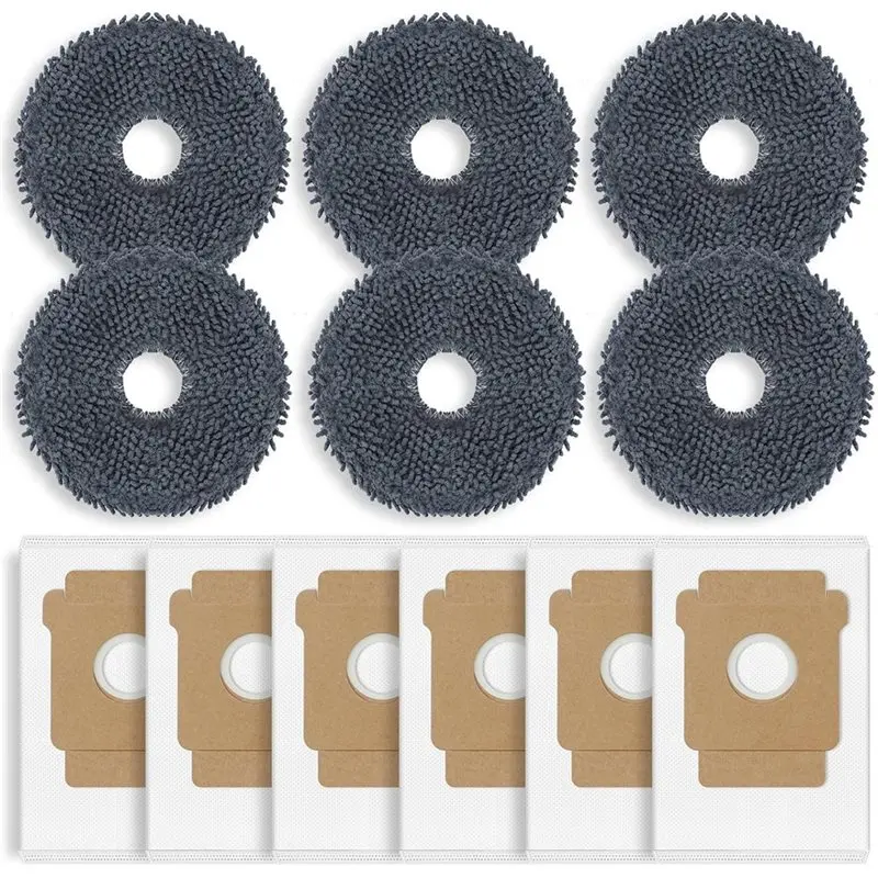 

【PASSIONE】Запасные части для Irobot Roomba Plus 405 Combo/505 Combo, 12 шт., пакеты для сбора пыли, салфетки для мытья полов, аксессуары для робота-пылесоса