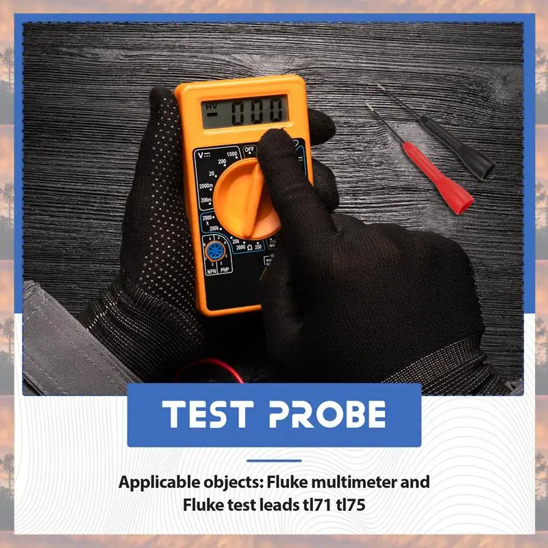 

2025 Trend, 6 шт., игольчатые тестовые щупы диаметром 2 мм, неразрушающий мультиметр на 600 В/10 А, тест для выводов Tl71 Tl75-3 черный и 3 красный