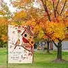 Heyfibro Always Loved Never Forgotten Cardinal Bird Garden Flag 12x18 Double Sided Burlap, Fall Maple Leaf Sunflower Birdhou llz