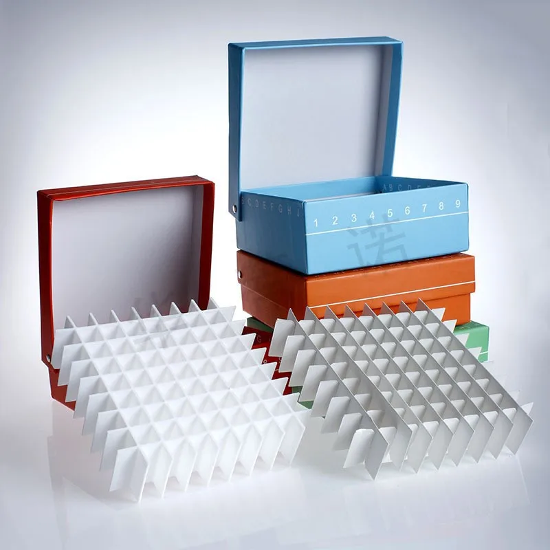 

Cardboard Freezer Storage Box 81 Grid Fliptop Design Vial Tube Organizer Freezer Lab Box Small Storage Containers