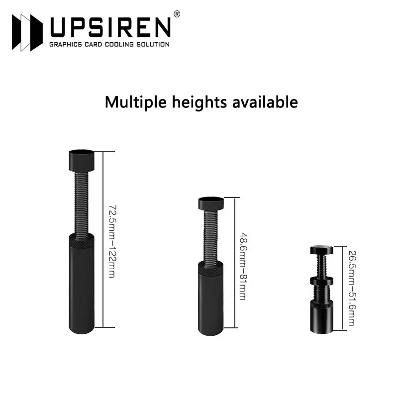 UPSIREN all-aluminum telescopic chassis graphics card bracket, anti-bending/anti-weight bracket (bottom magnetic suction)