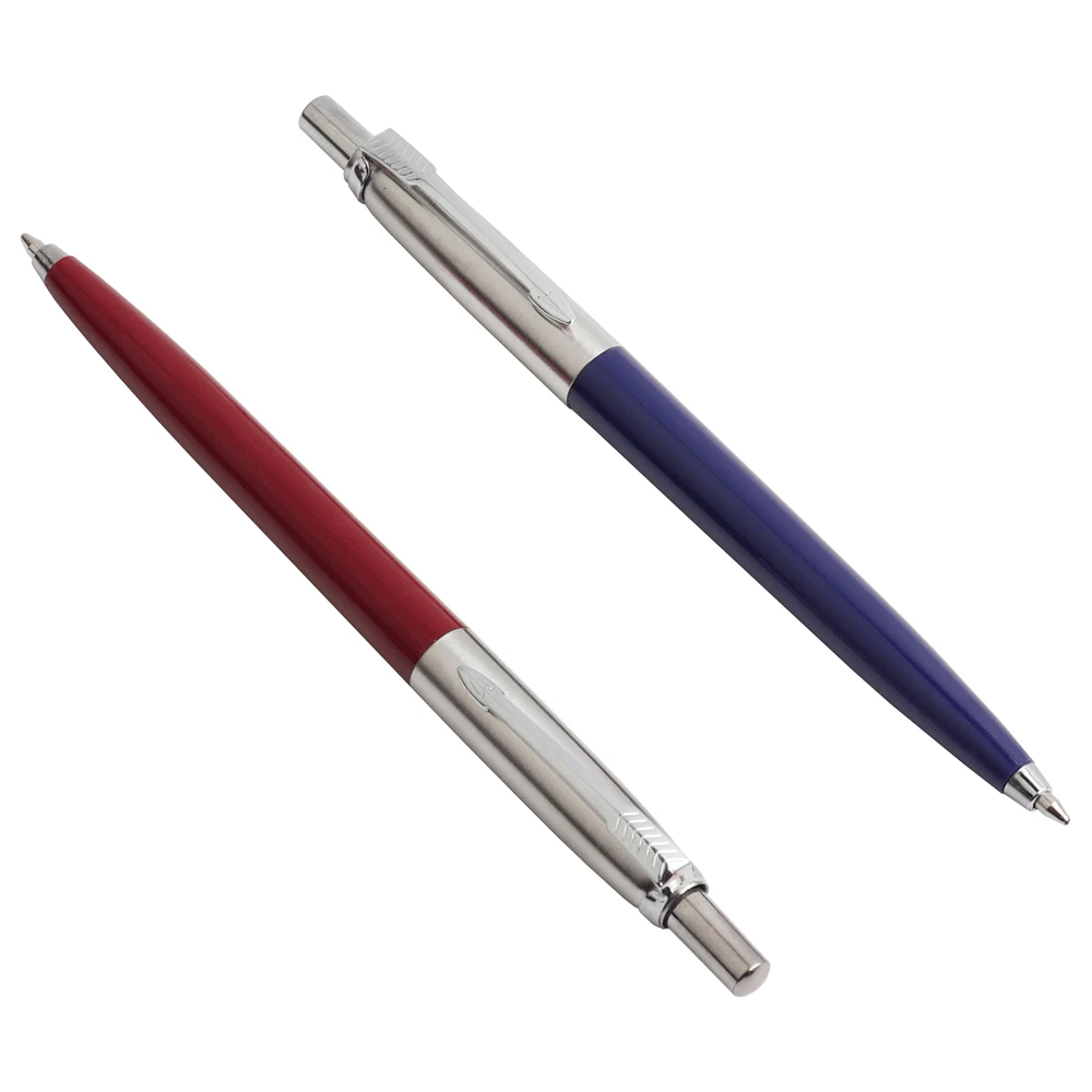 5-teiliges Kugelschreiber-Set aus Metall, G2-Nachfüllung mit blauer Tinte, automatische Stifte, Werbestifte für Schule, Büro, Schreibwaren, Metallstift – Detail 2