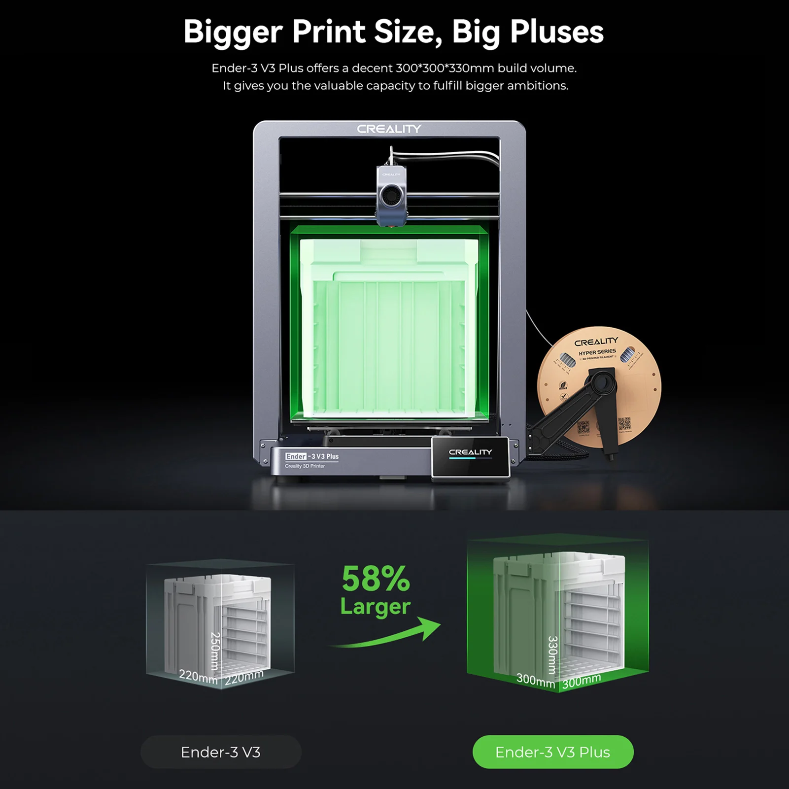 هيكل طابعة Creality Ender-3 V3 Plus ثلاثية الأبعاد Core-XZ مع دوران تلقائي عالي السرعة 600 مم/ثانية 4.3