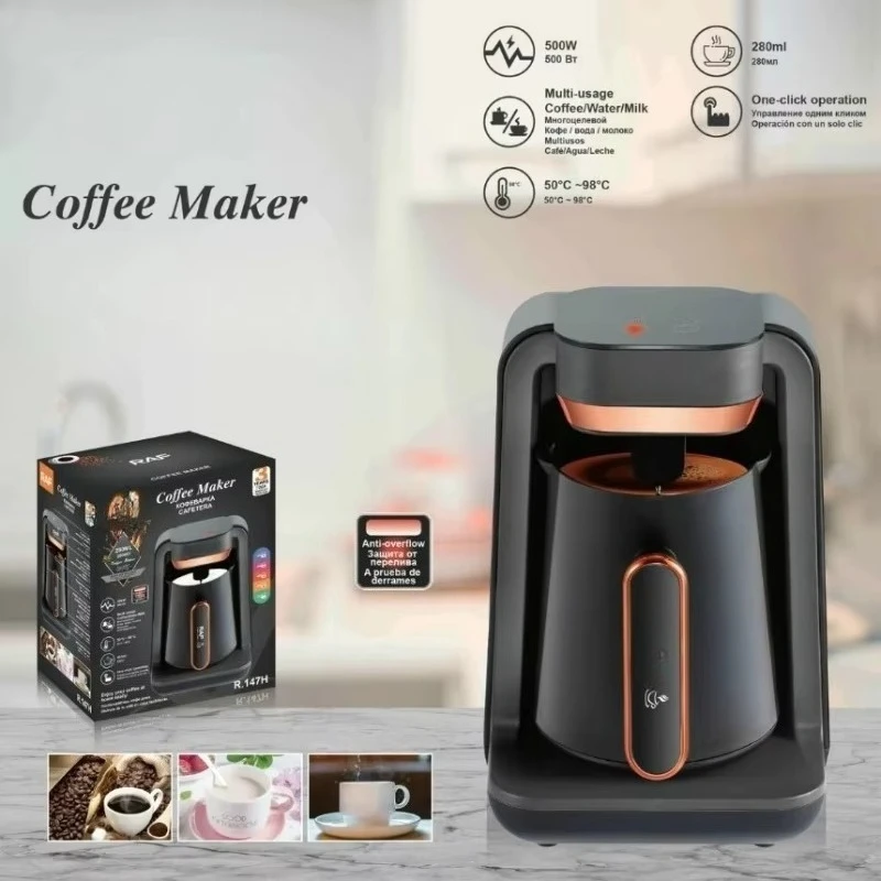 EU Plug 500W Power Portable Home Use Coffee Warmer Cup Easy-to-Operate Turkish Coffee Pot Office Coffee Machine for Brewing Tea