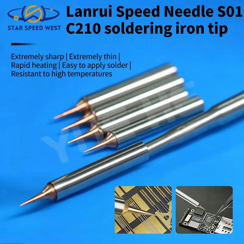 

Наконечник для пайки LANRUI Speed Needle S01 C210 SI Ultra Sharp для точечного ремонта материнских плат мобильных телефонов
