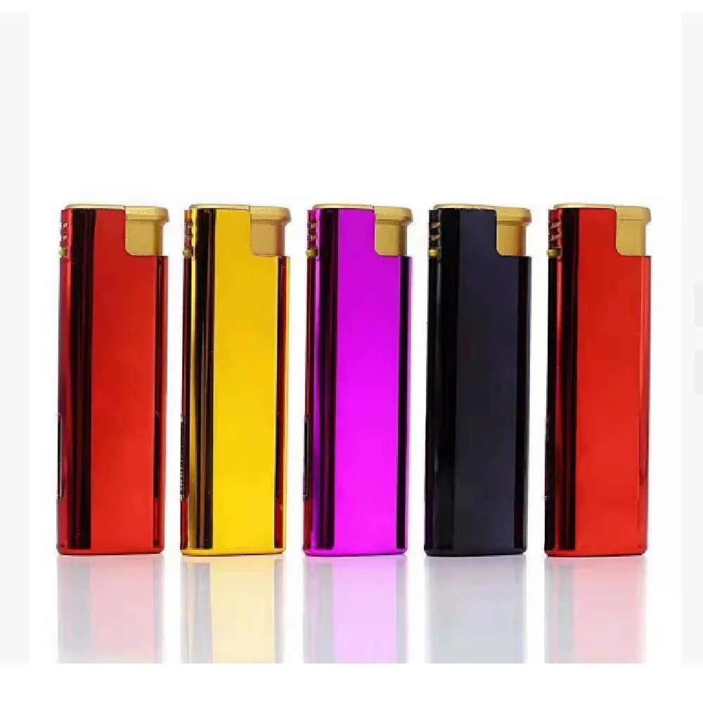 Briquet à flamme bleue directe, au design élégant, briquet métallique coupe-vent.