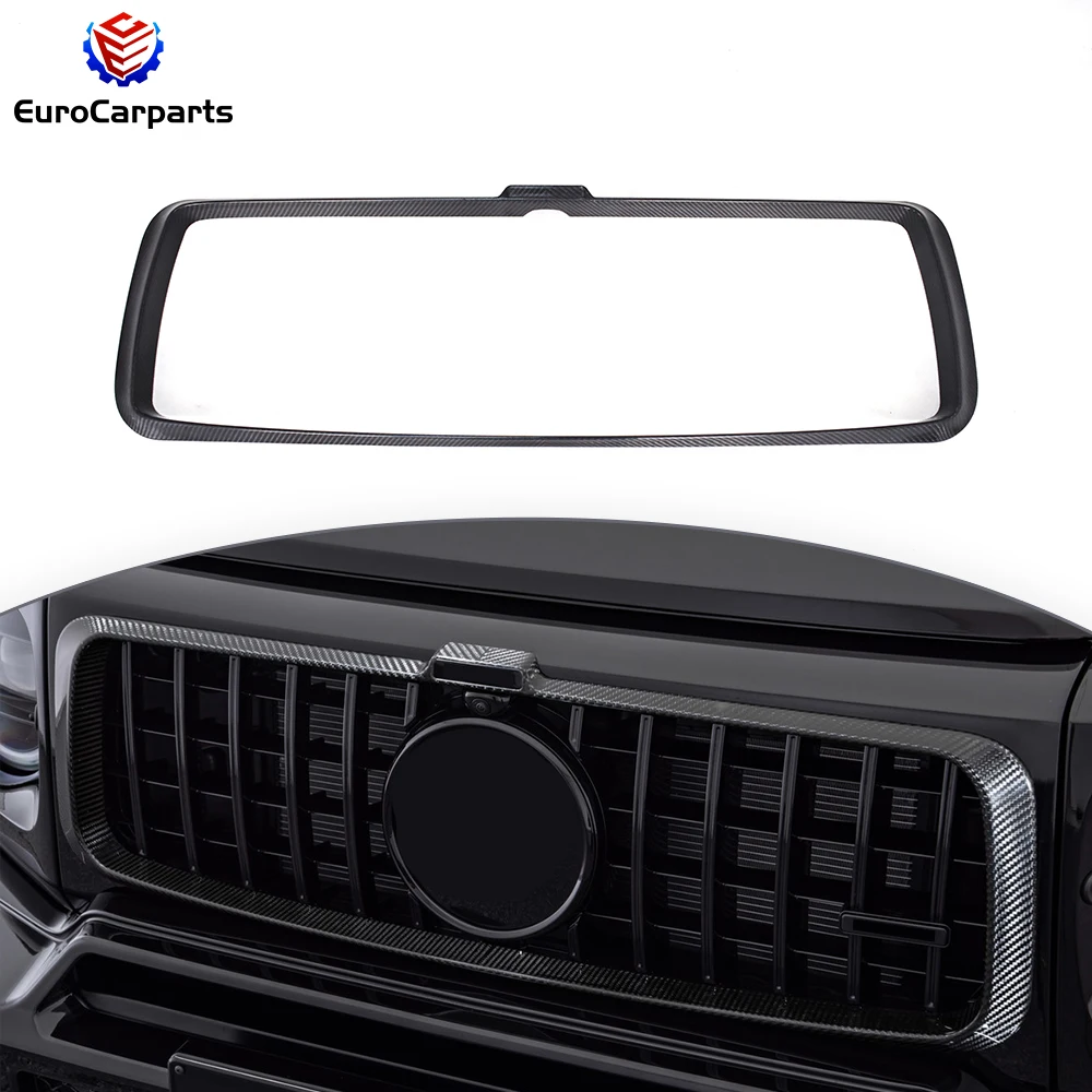 

Front Grille Frame For W464 G Class W463A G500 G550 G350D G63 B900 Style Dry Carbon Fiber Material 2019Year Up Front Guard Frame