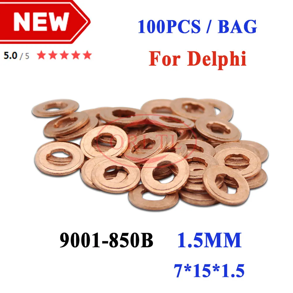 100pcs 9001-850C Diesel Injector Copper Washer 9001-850 9001-850B 9001-850E 9001-850A 9001-850D 9001-850F for Delphi