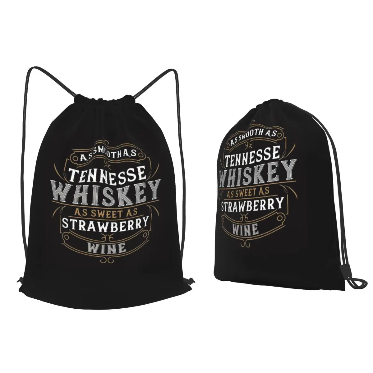 

As Smooth As Tennessee Whiskey Backpacks Multi-function Drawstring Bags Sports Bag Book Bags for Man Woman School