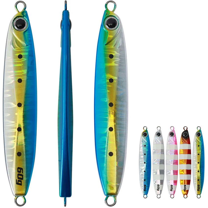 AOCLU-Long Cast Luminous Zebra Jig, langsamer Metallköder, Meeresangeln, Big Game, japanische Qualität, 35 g, 45 g, 60 g, 80 g, 100 g – Detail 2