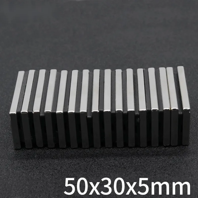 1/2/5/10Pcs Block Magnet 50x30x5 Neodymium Magnet N35 50mm x 30mm x 5mm Permanent NdFeB Super Strong Powerful Magnets