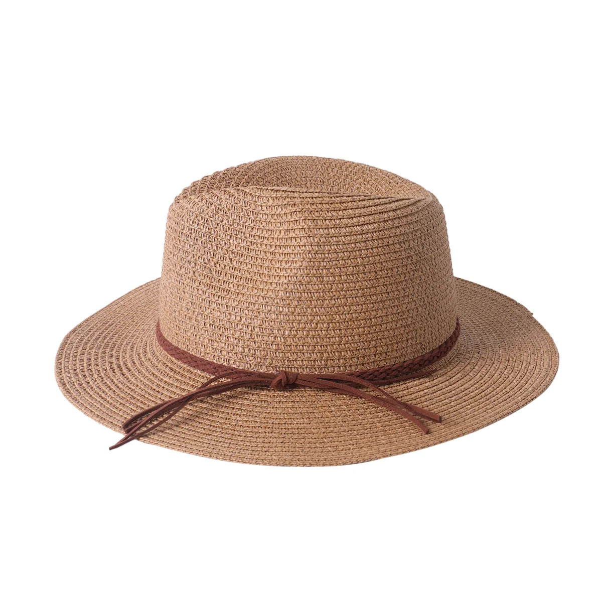 Sommer weiche geformte Strohhüte Damen/Herren Outdoor faltbare UV-Schutz Hut Panama Strand Sonnenhut – Detail 9