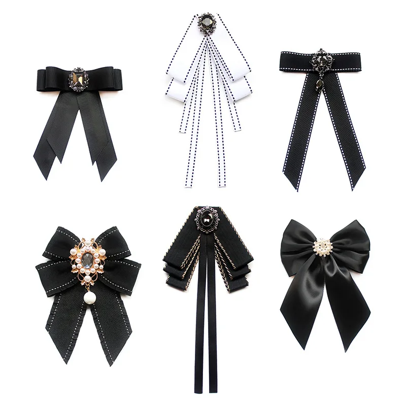 Bow tie female uniform bow tie Joker black and white ribbon bow tie