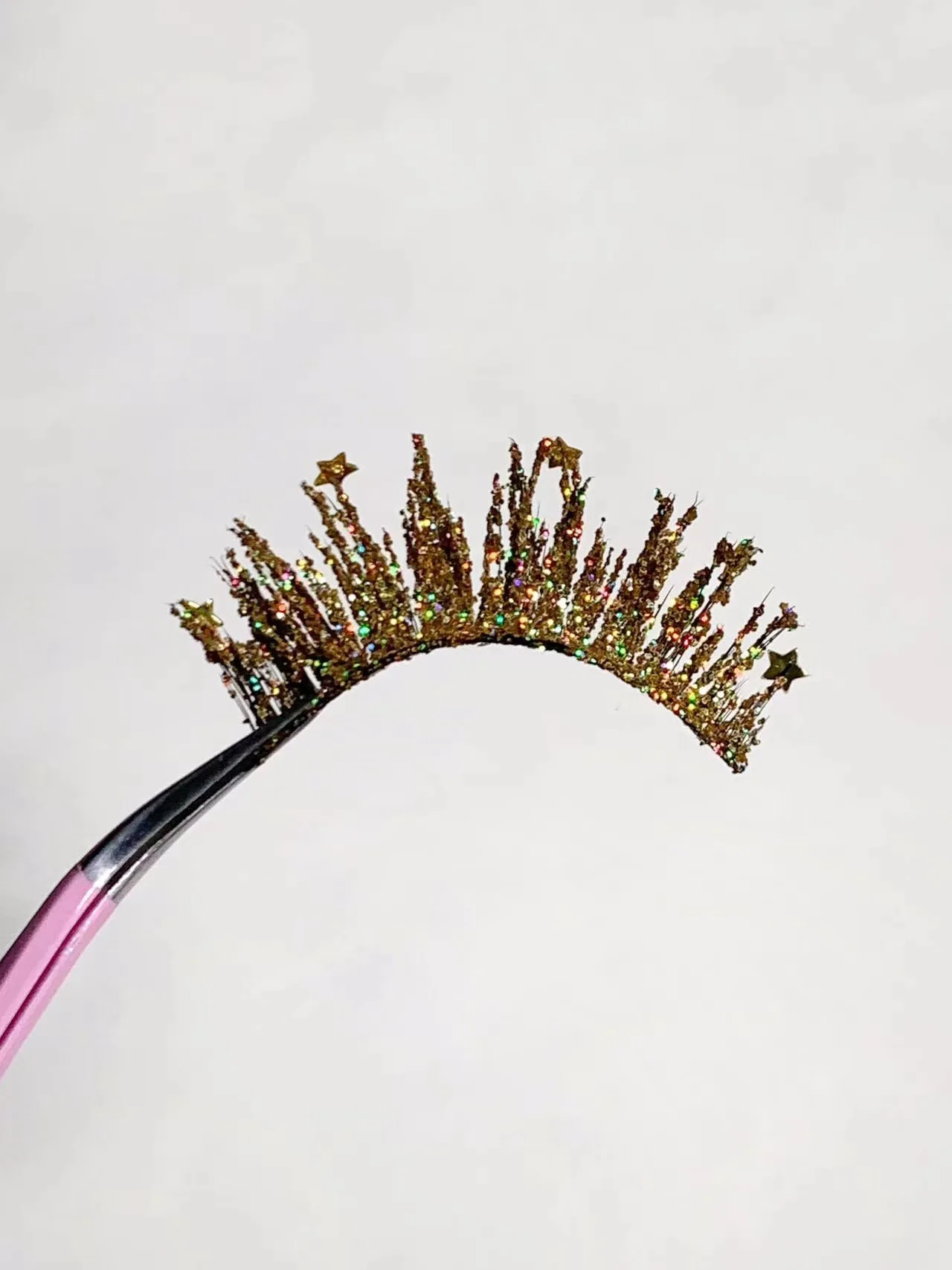 3 Pairs Colorful Sequin Eyelashes Shiny Dust Eyelashes for Halloween Christmas Masquerade Parties Festive Shows
