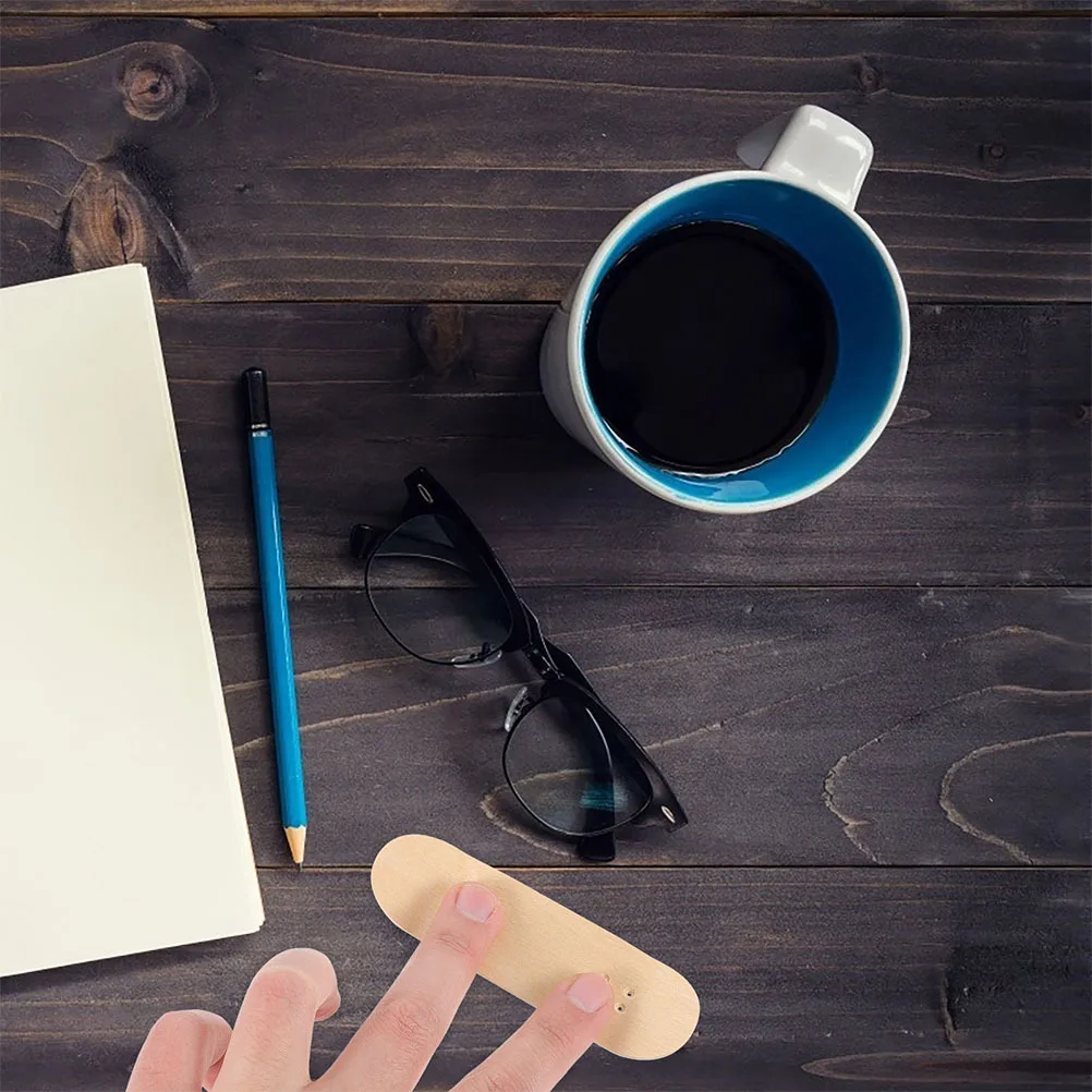 2Pcs Wooden Fingerboard Deck Replacement Mini Skateboard Decks for DIY Projects Lightweight Strong Construction Easy Assembly