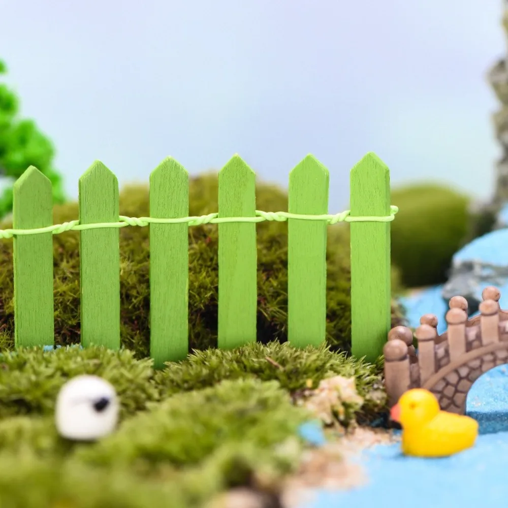 Wood Material Wooden Fence Handmade Design DIY Accessory Miniature Fence Small Scale 5x90cm Size Micro Landscape Fence