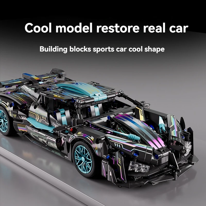 

НОВЫЙ 1:14 Технический гоночный DIY спортивный автомобиль, строительные блоки, игрушки, креативная сборка для мальчиков, модель MOC, развивающие подарки на день рождения для детей