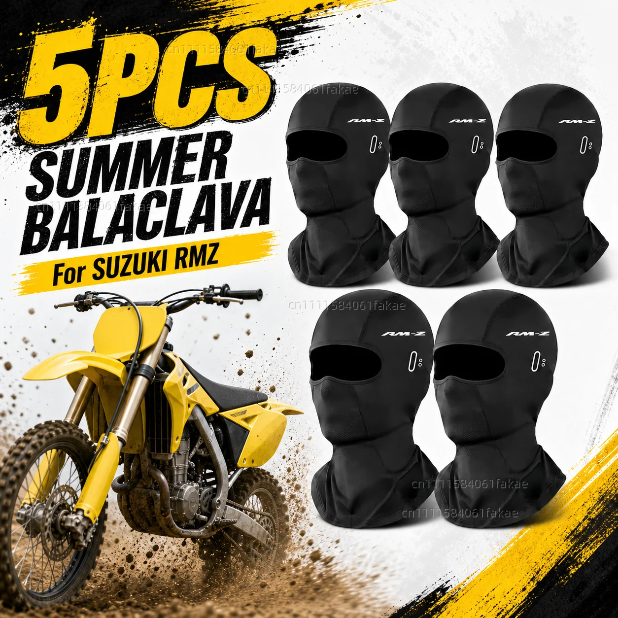 

5PCS Motorcycle Balaclava Summer UV Protection Glasses Face Breathable Hole For SUZUKI RMZ250 RMZ450 DRZ400SM RMZ 250 450 DRZ