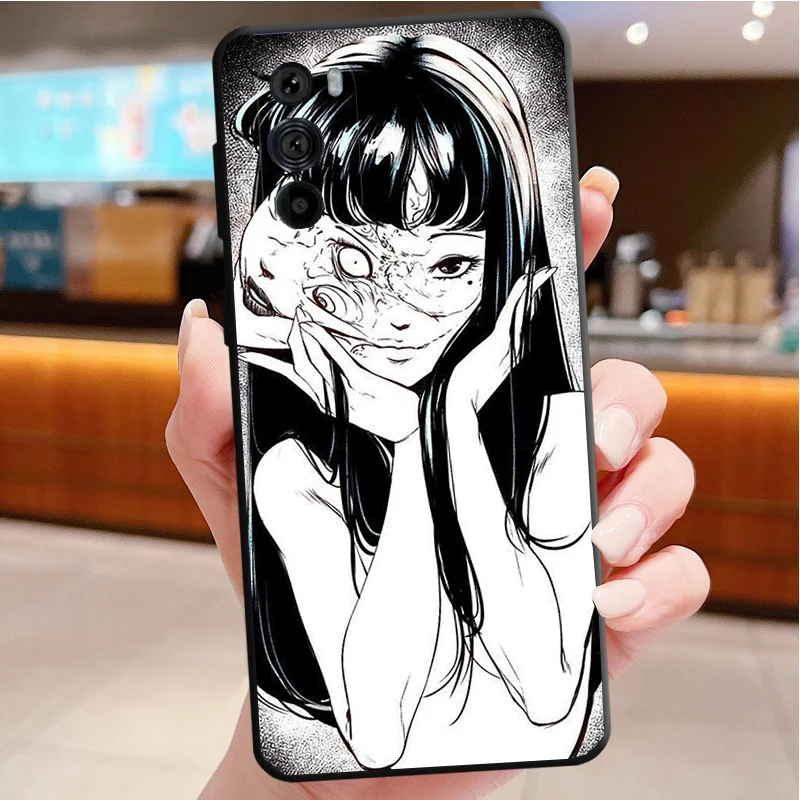 Funda de teléfono para Moto G Stylus 5G G Play G35 G45 G54 G24 G86 G04S E13 E14 E32 E32S Tomie Junji Ito
