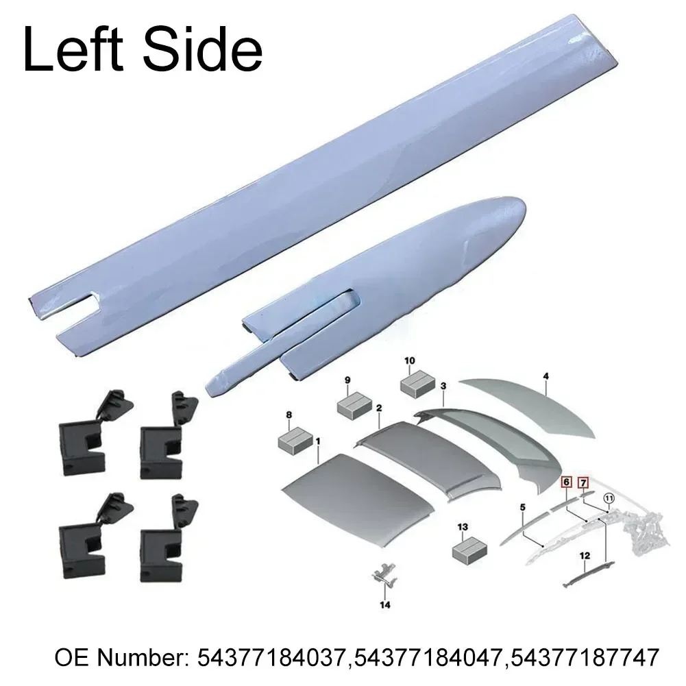 

1x Left Convertible Roof Top Hinge Cover + Clips Kit For BMW E93 330i F33 440i 54377184037 54377184047 54377187747