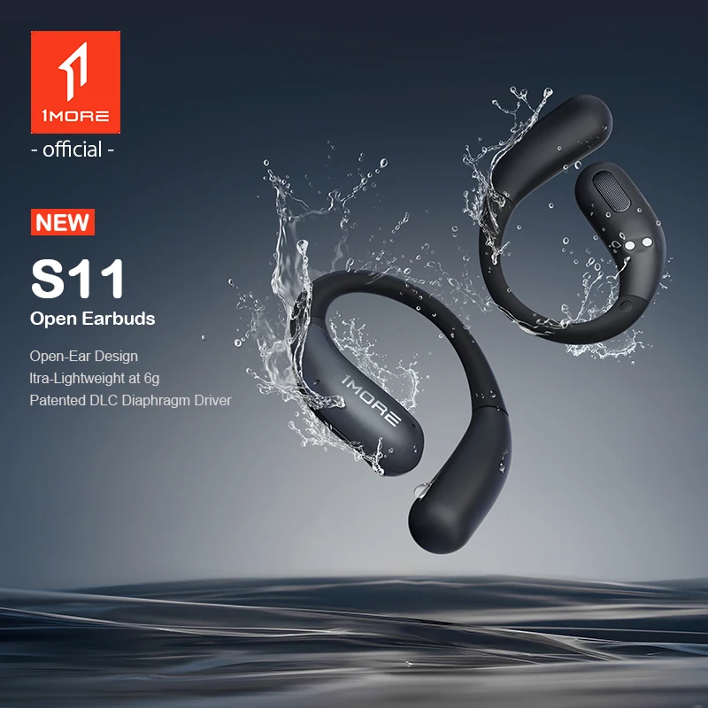 1MORE S11 Open-Ear Wireless Earphones Ultra-Thin Design Ear-Hook Earbuds Bluetooth