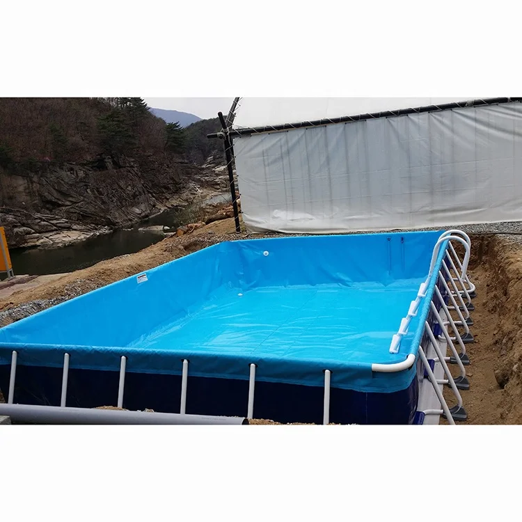 Commercial Portable PVC Inflatable Water Pool Rectangular Metal Frame Swimming Pool for Sale