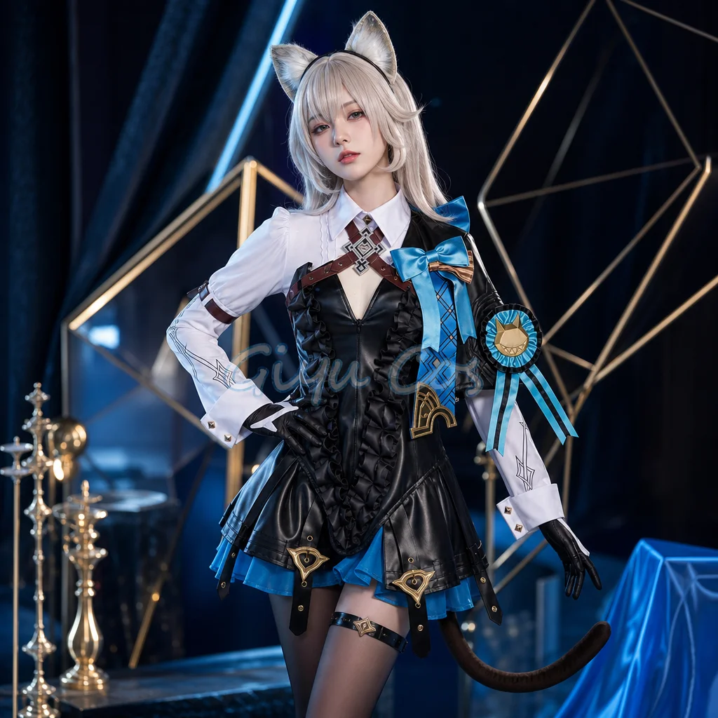 

Lynette Cosplay Costume Genshin Impact Full Set Carnival Uniform Halloween Party Masquerade for Women Game