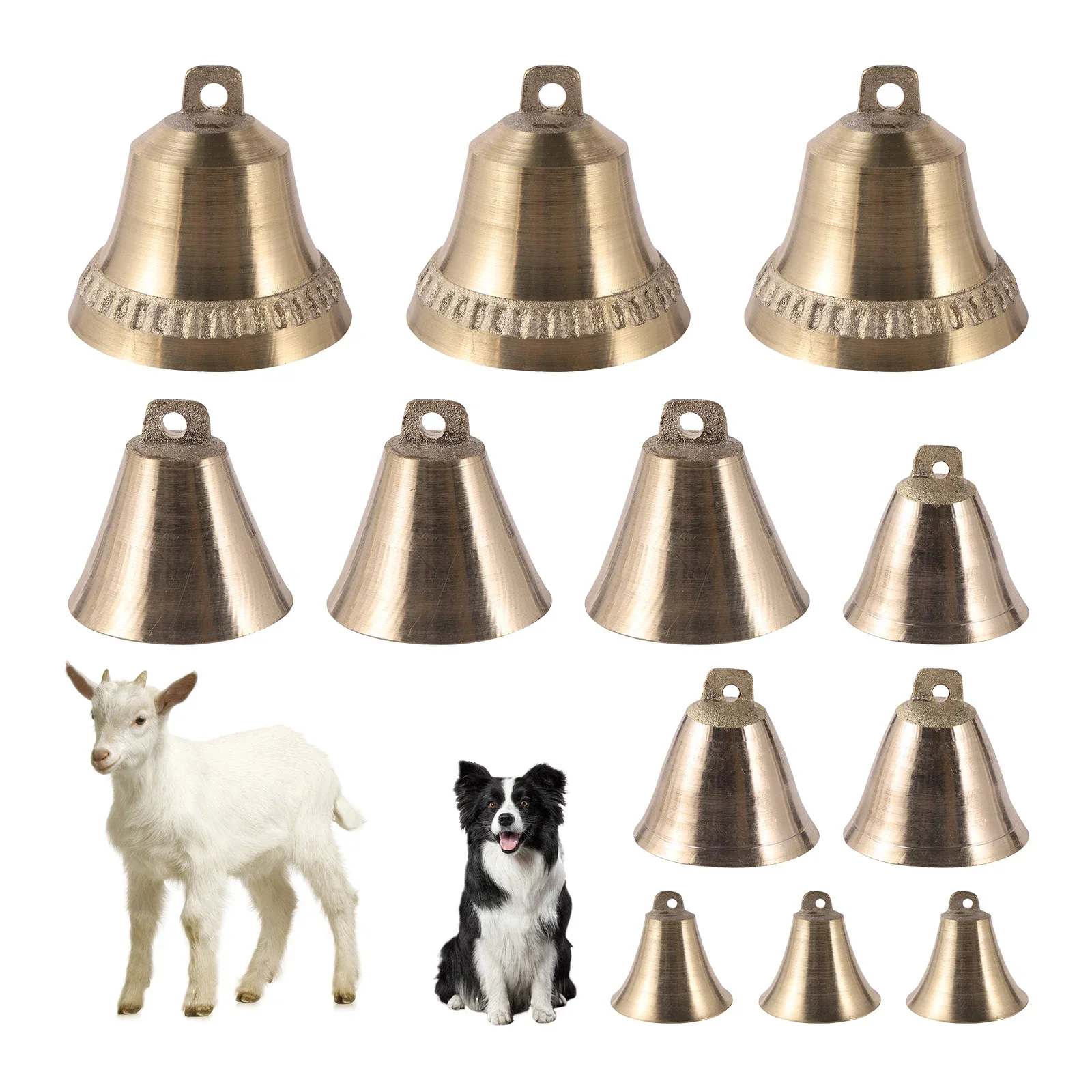 

1 Pc Cattle And Sheep Brass Bell Livestock Horse And Dog Grazing Bell Anti-lost Pure Copper Imitation Rust Sound Loud Farm Bell