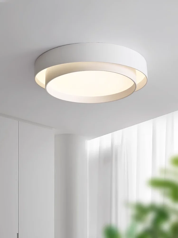 

Nordic white round ceiling lamp modern minimalist hanging light Bedroom living room bathroom master creative bedroom lamp