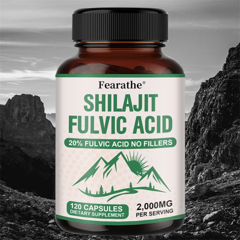 

Shilajit Capsules 2000 mg, Support Brain Focus Memory Immune Energy & Endurance, Stress Relief, Natural Trace Mineral Supplement