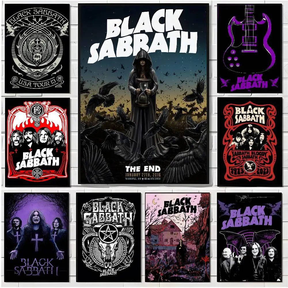 

Band B-Black S-SabbathS Poster HD art poster for home living room bar office decoration sticky, waterproof
