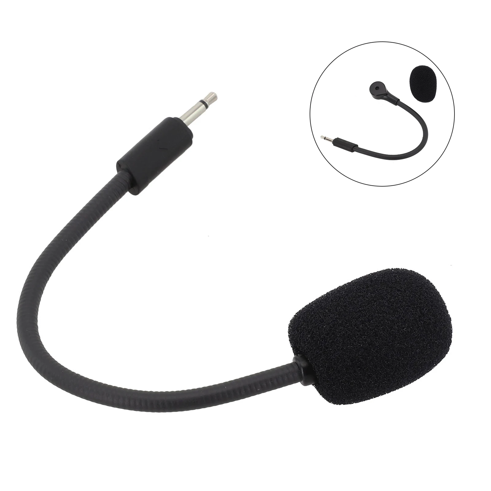 Omnidirectional Mic Replacement Mic Gaming Experience 360 Degree Bendable Microphone Flexible Boom 360-Degree Bendable Hose