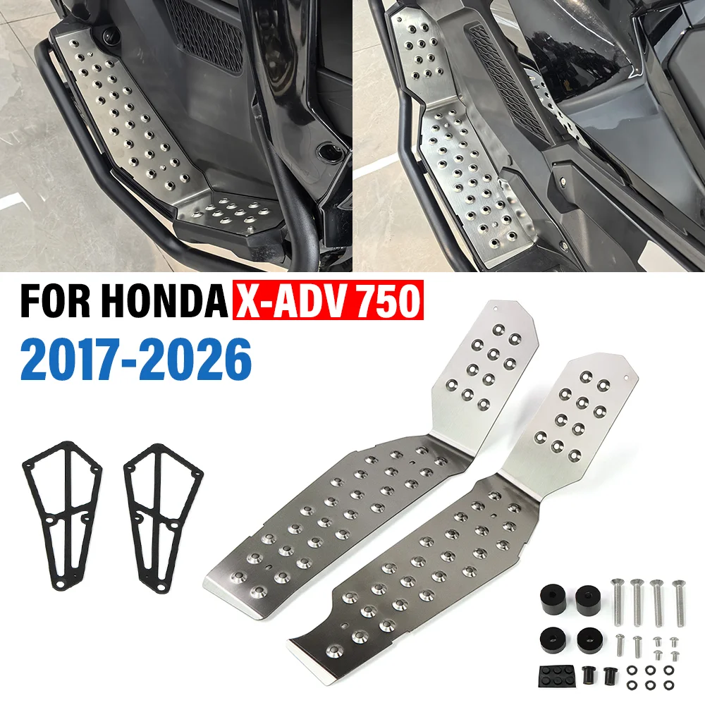 

FOR HONDA X-ADV 750 XADV750 X ADV 750 2017-2026 Motorcycle Foot Plate Board Pedals Footrest FootBoard Cover 2025 2024 2023 2022