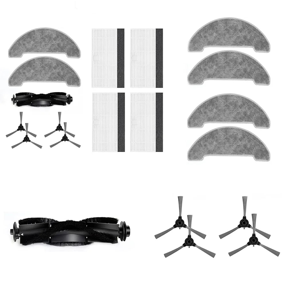 11/4/1pcs Hoofdborstel Zijborstel Voor Ultenic D5 Serie D5S / D5S Pro / D5S Pro + Robot Stofzuiger Schoonmaken Vervanging Deel