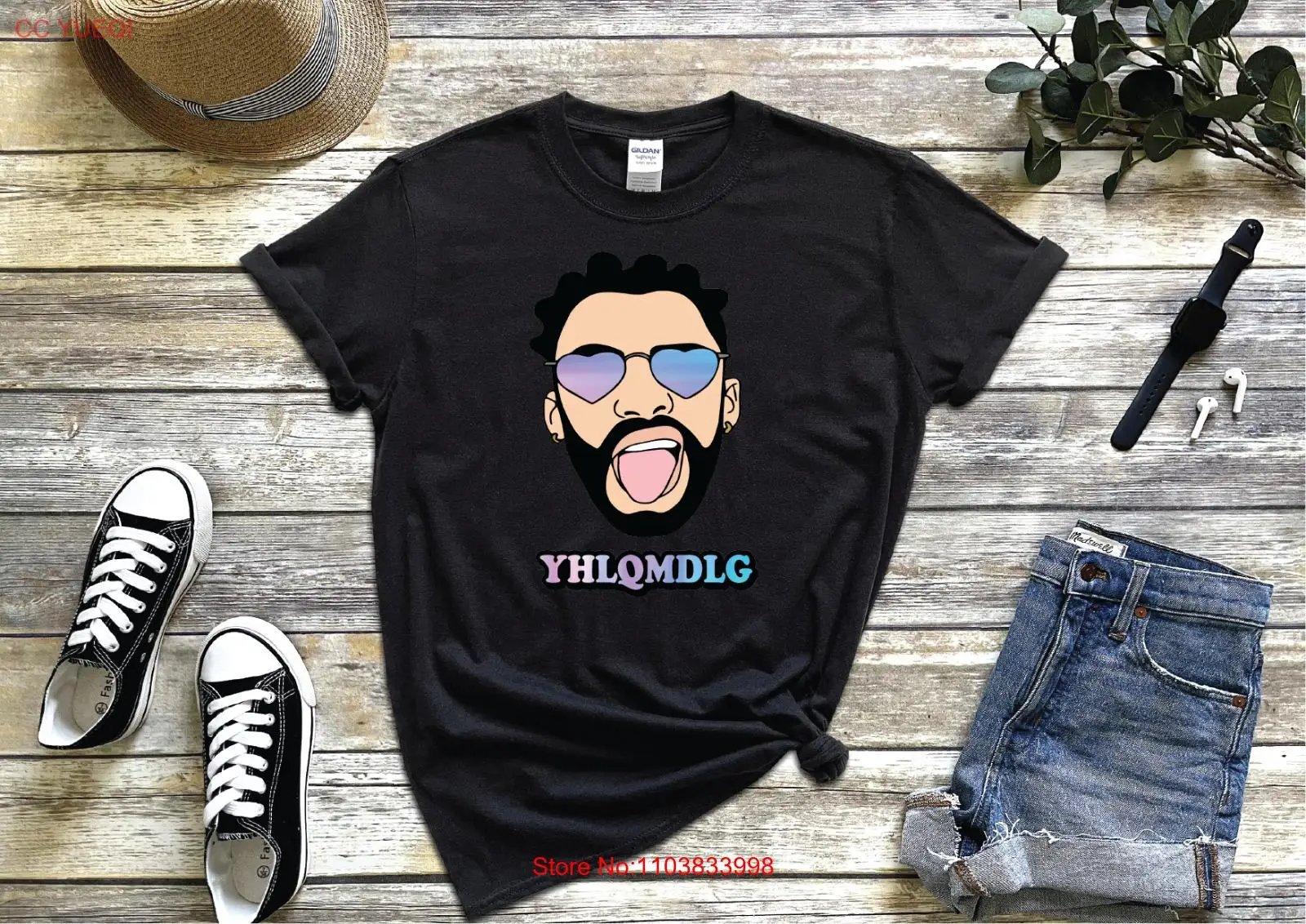 Bad Bunny El Conejo Malo YHLQMDLG, Design T-Shirt Conejo Malo, YHLQMDLG,