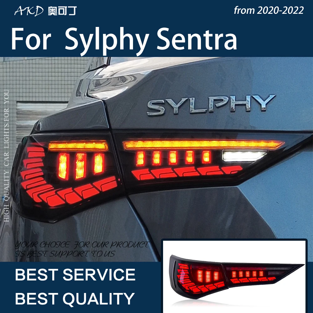 

Car Lights for Sylphy 2020-2022 Sentra LED Auto Taillights Assembly GTS Design Rear Fog Lamp Dynamic Turn Signal Light Upgrade